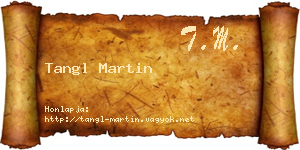 Tangl Martin névjegykártya